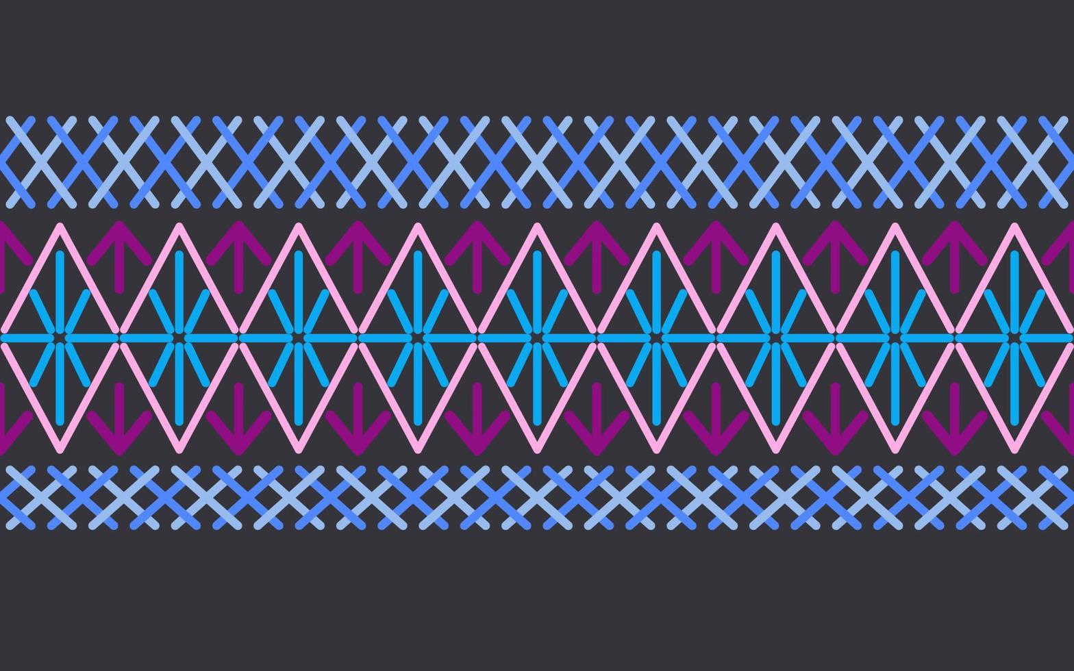 Geometric ethnic oriental,  Diagonal ikat stripes, Zigzag seamless pattern traditional Design.  Lahu fabric pattern.  Fabric pattern for shirt. vector