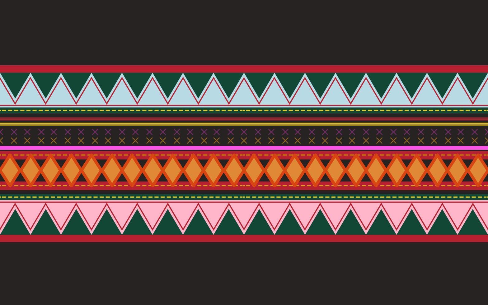 oriental étnica geométrica, rayas diagonales ikat, diseño tradicional sin costuras en zigzag. patrón de tela akha. patrón de tela para camisa. vector