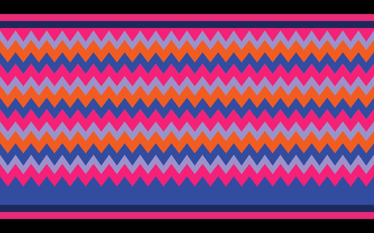 Embroidered fabric pink tone,Geometric ethnic oriental,  Diagonal ikat stripes, Zigzag seamless pattern traditional Design.  Lahu fabric pattern.  Fabric pattern for shirt. vector