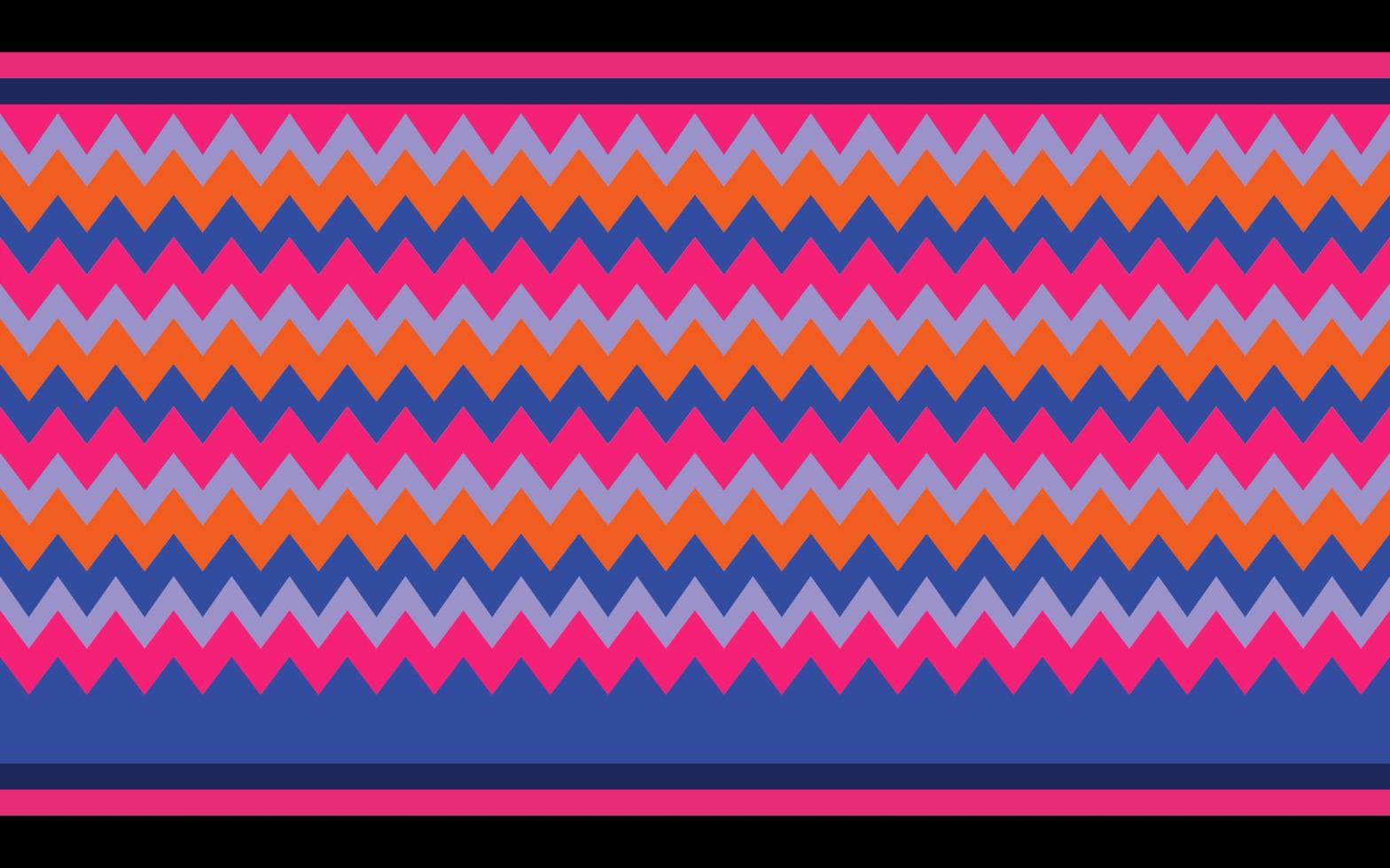 Embroidered fabric pink tone,Geometric ethnic oriental,  Diagonal ikat stripes, Zigzag seamless pattern traditional Design.  Lahu fabric pattern.  Fabric pattern for shirt. vector