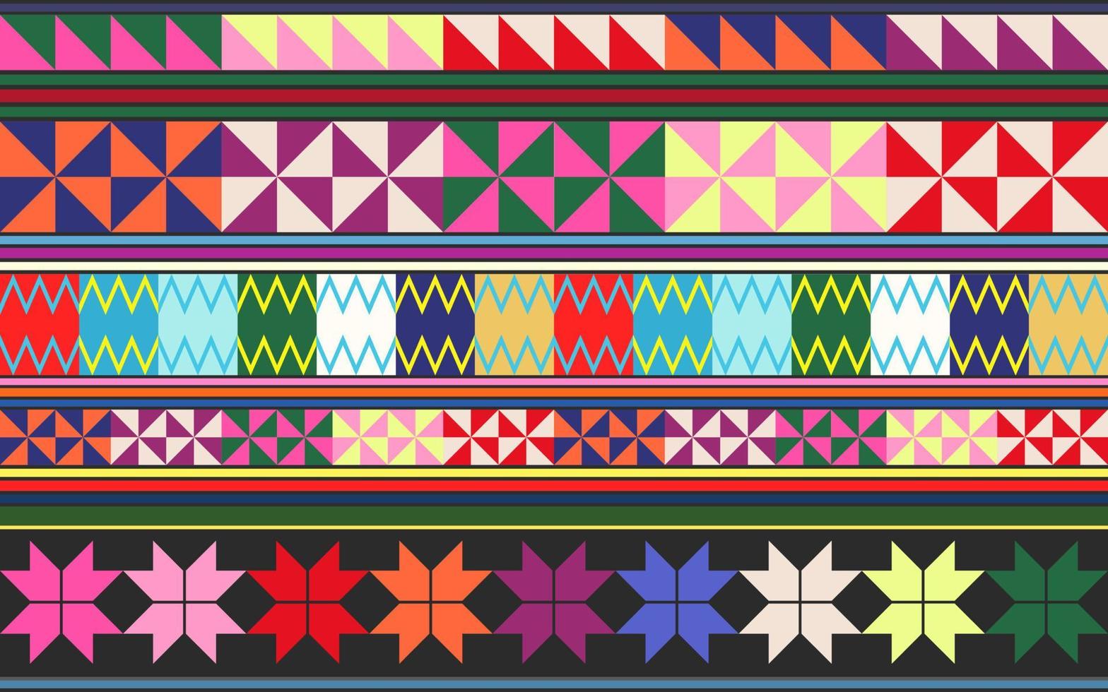 oriental étnica geométrica, rayas diagonales ikat, diseño tradicional sin costuras en zigzag. patrón de tela akha. patrón de tela para camisa. vector