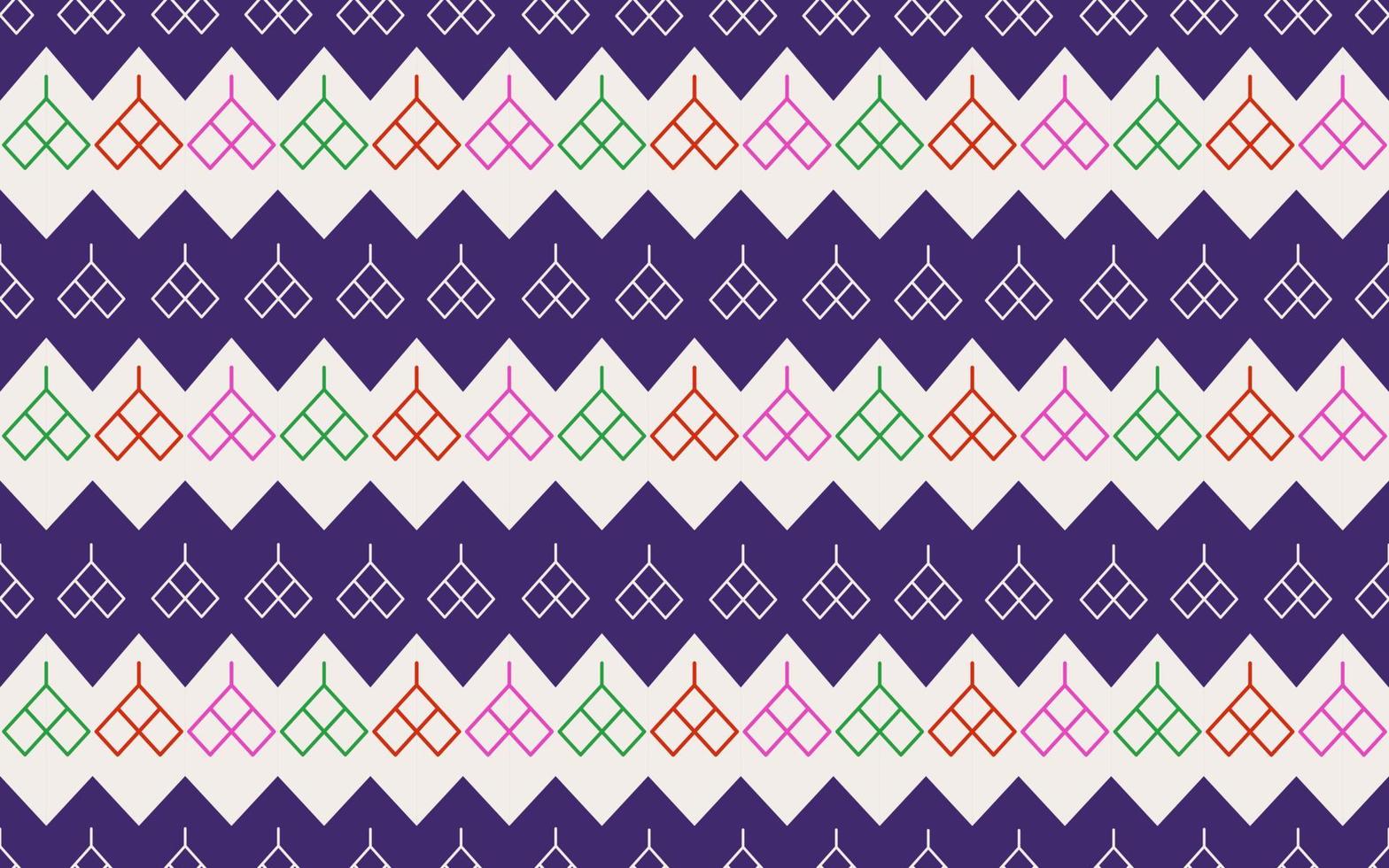 Blue and white Geometric ethnic oriental, Diagonal ikat stripes, Zigzag seamless pattern traditional Design. Lahu fabric pattern. Fabric pattern for shirt. vector