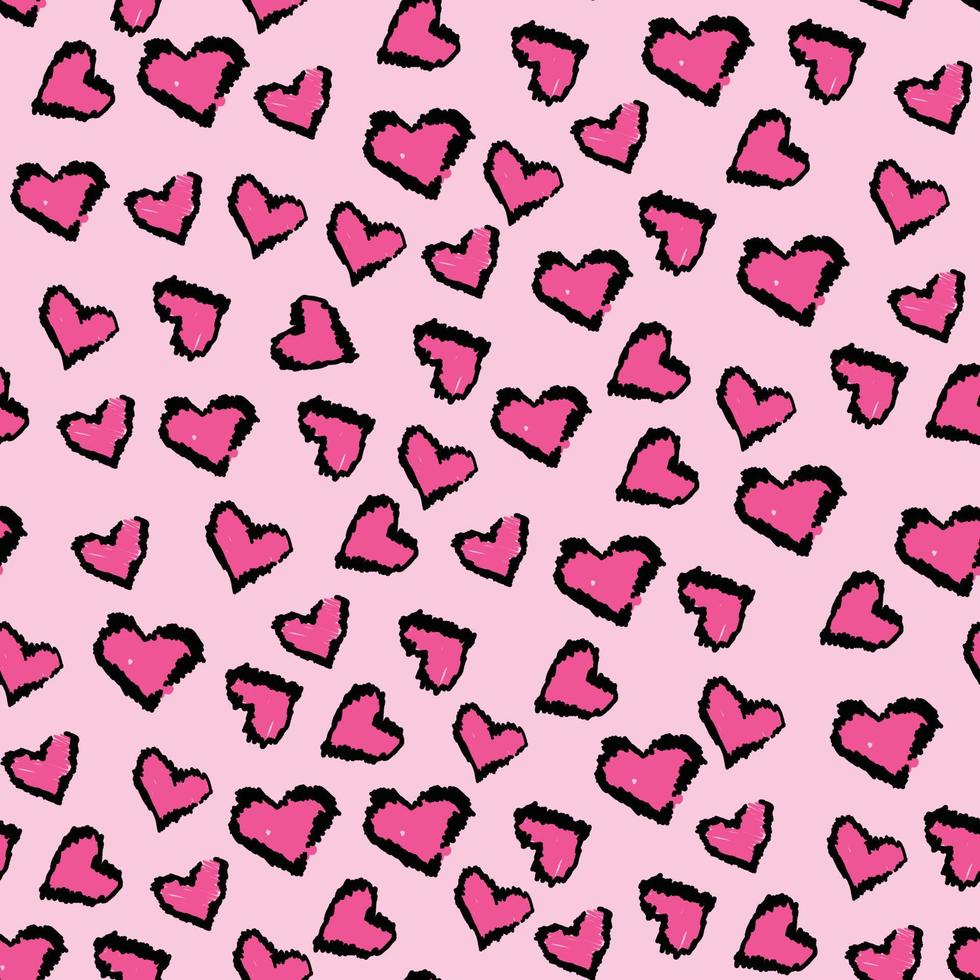 Seamless pink leopard pattern. Fashion print. Textile, fabric, design.  Leopard or jaguar heart seamless pattern, textured fashion print, abstract  Valentine background for fabric. 11545900 Vector Art at Vecteezy