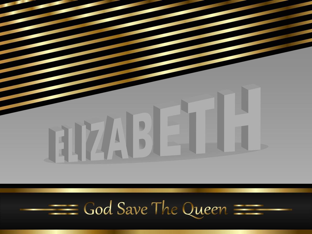 la reina elizabeth ii, diseño dios salve a la reina para pancartas, desolladores, redes sociales, calcomanías, tarjetas de felicitación, etc. vector