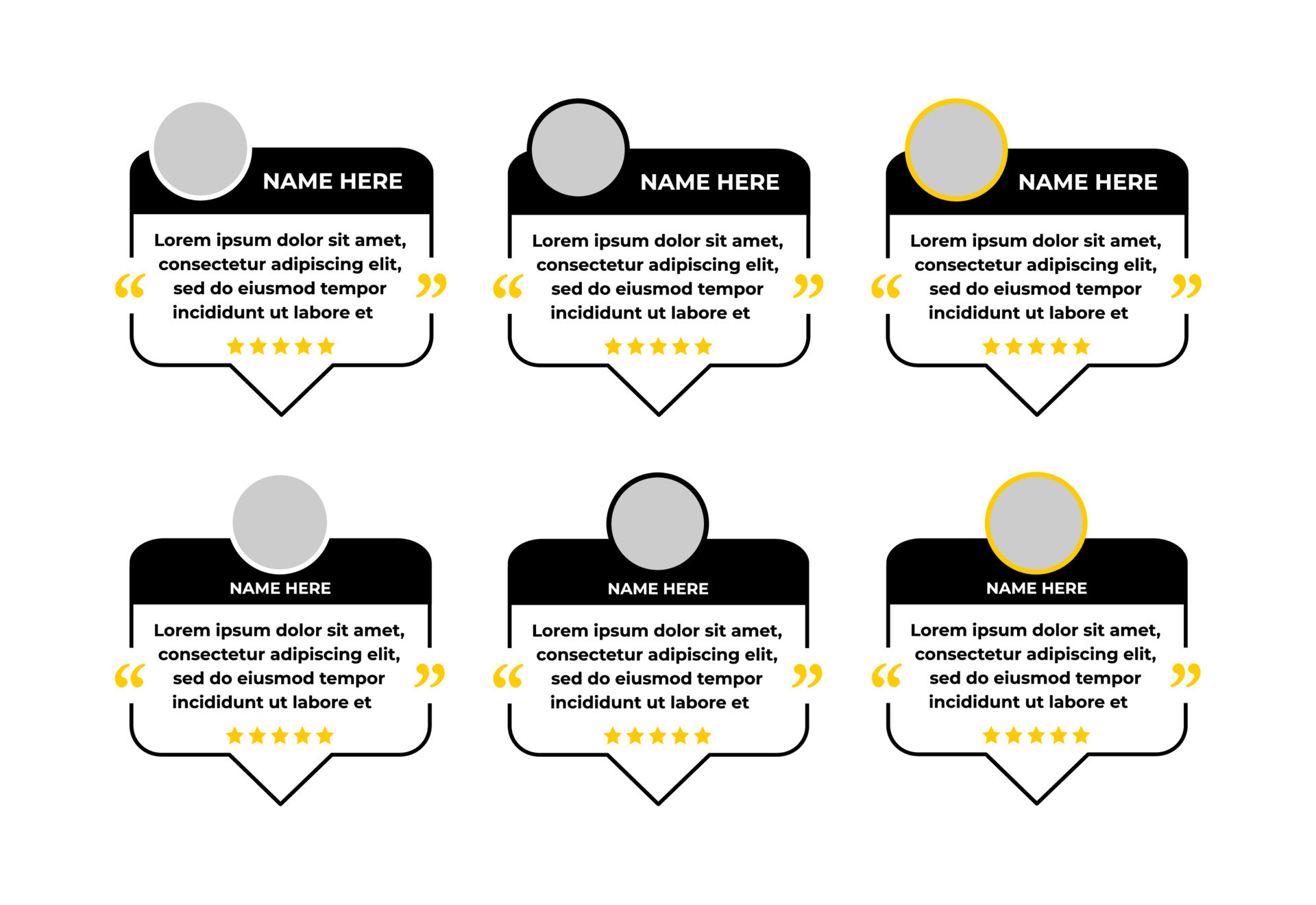 Testimonial Speech Bubble Concept Design Customer Feedback Template 