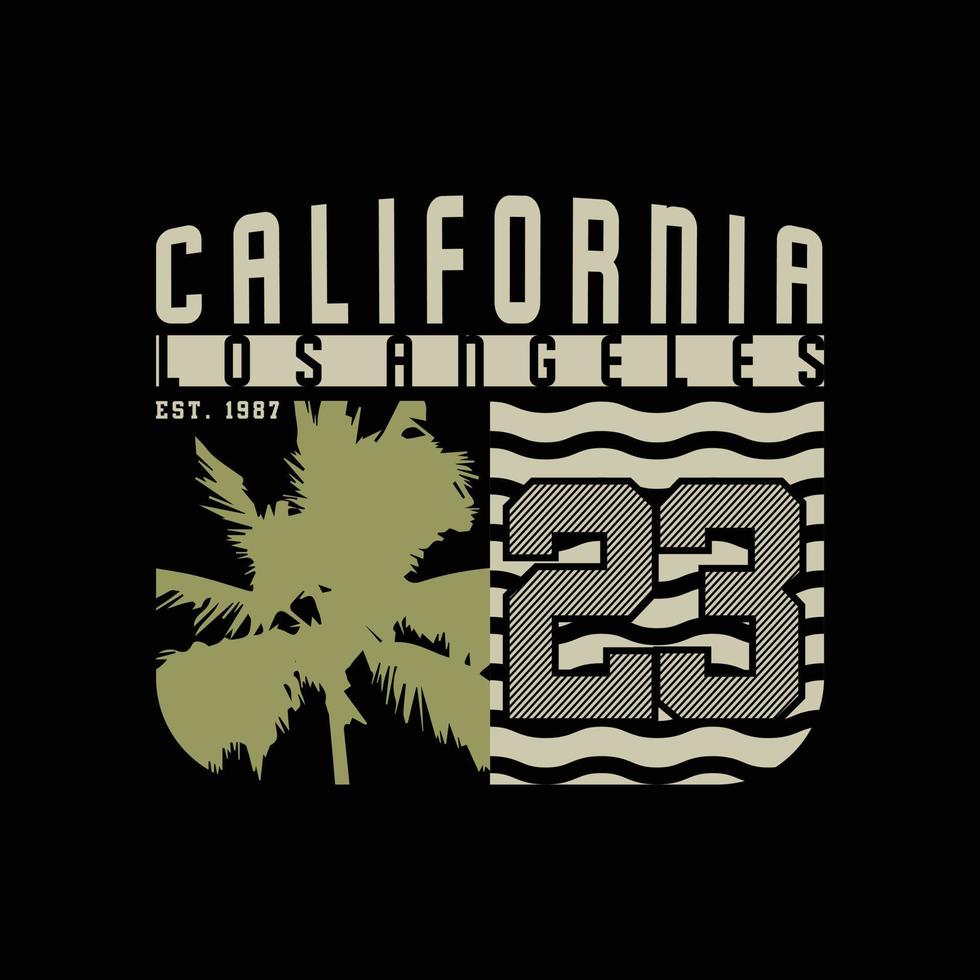 tipografía de ilustración de california. perfecto para el diseño de camisetas vector