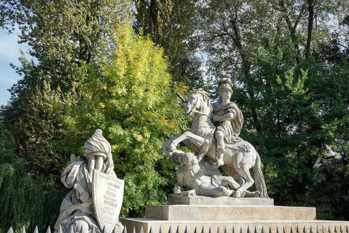 Warsaw, Poland - September 17, 2014. Sobieski Monument by Franciszek Pinck in Warsaw on September 17, 2014 photo