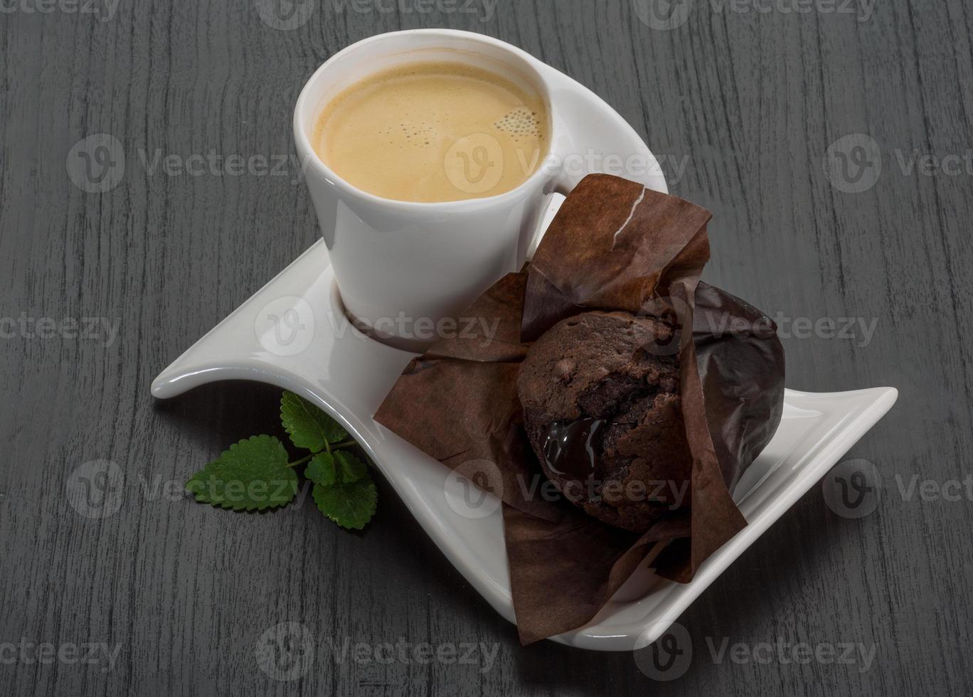 Coffee with muffin photo