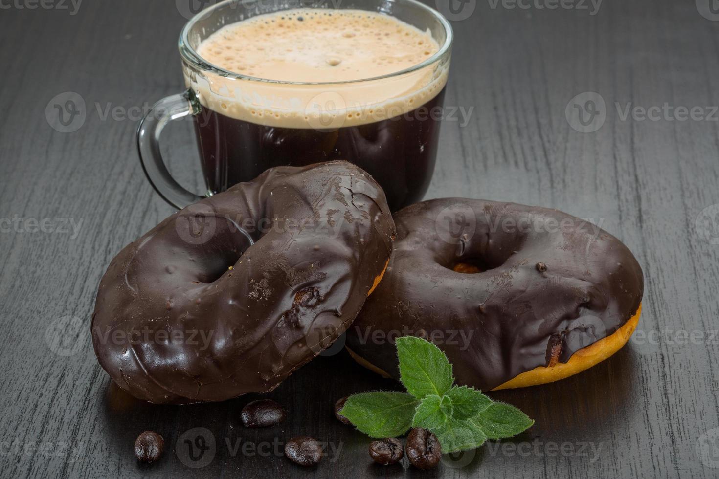 Coffee with donuts photo