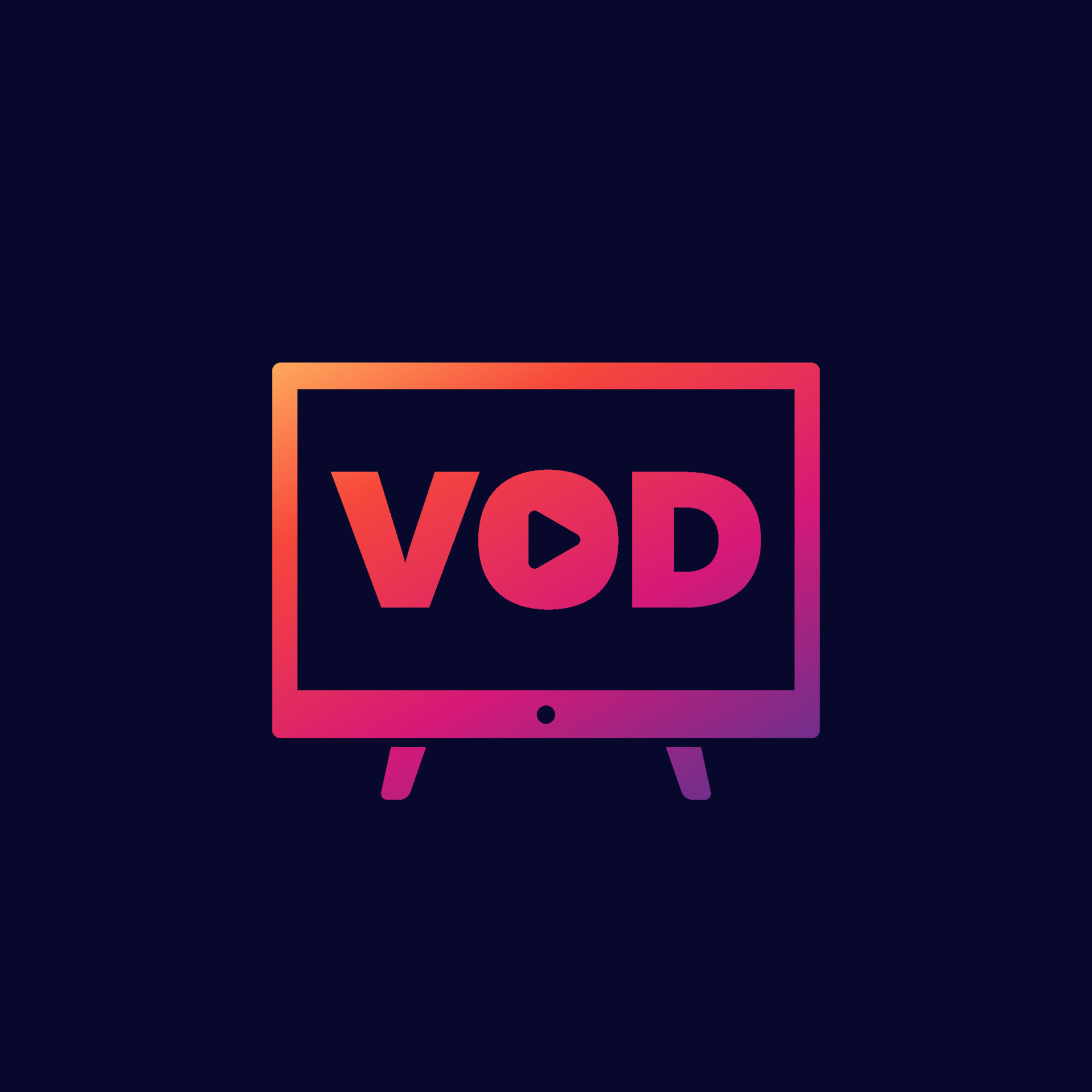 VOD, video on demand vector icon 11549792 Vector Art at Vecteezy