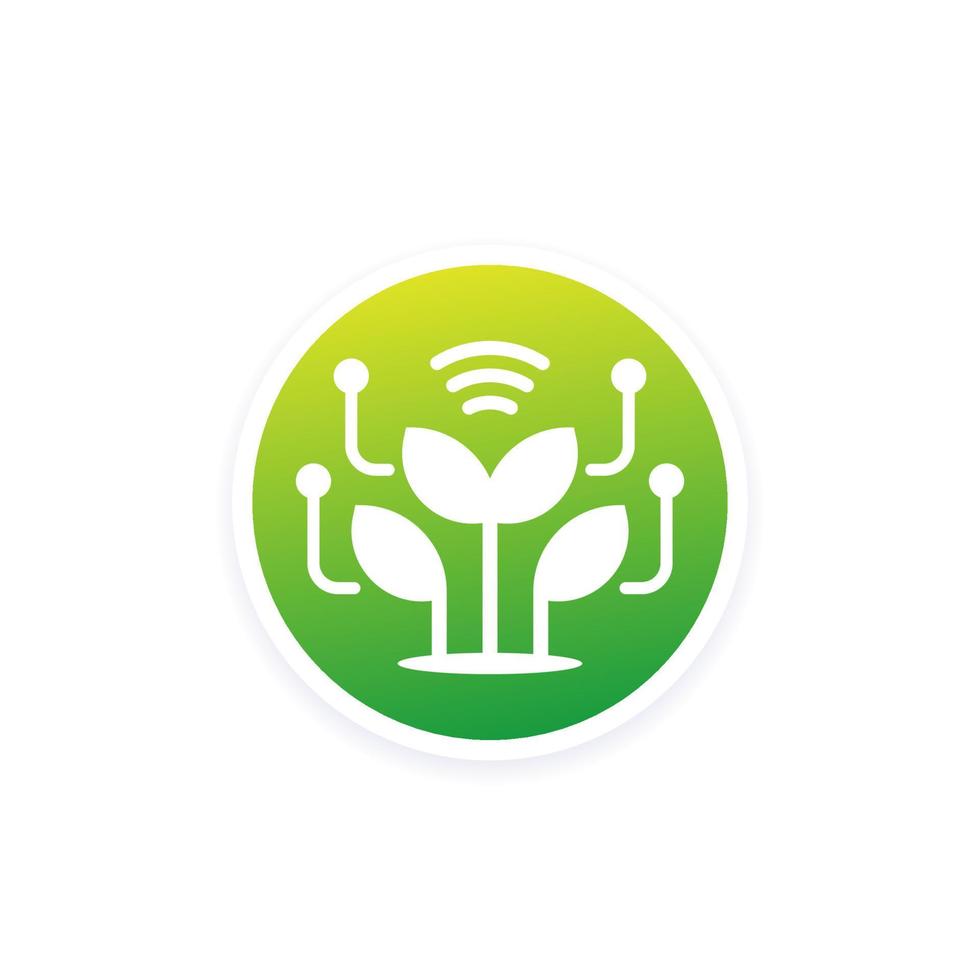 smart farming and agriculture technology vector icon