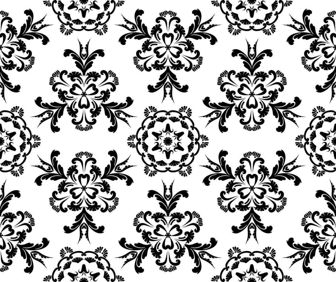 Retro damask design template on white backdrop. Abstract elegant background. Nature background. Decorative print. Abstract texture. White background. Design template. vector