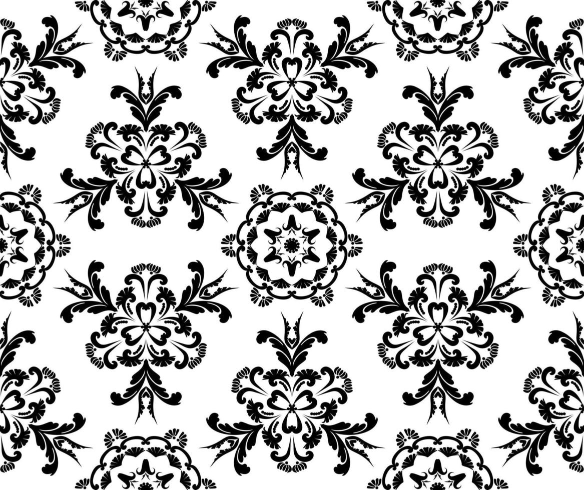 Retro damask design template on white backdrop. Abstract elegant background. Nature background. Decorative print. Abstract texture. White background. Design template. vector