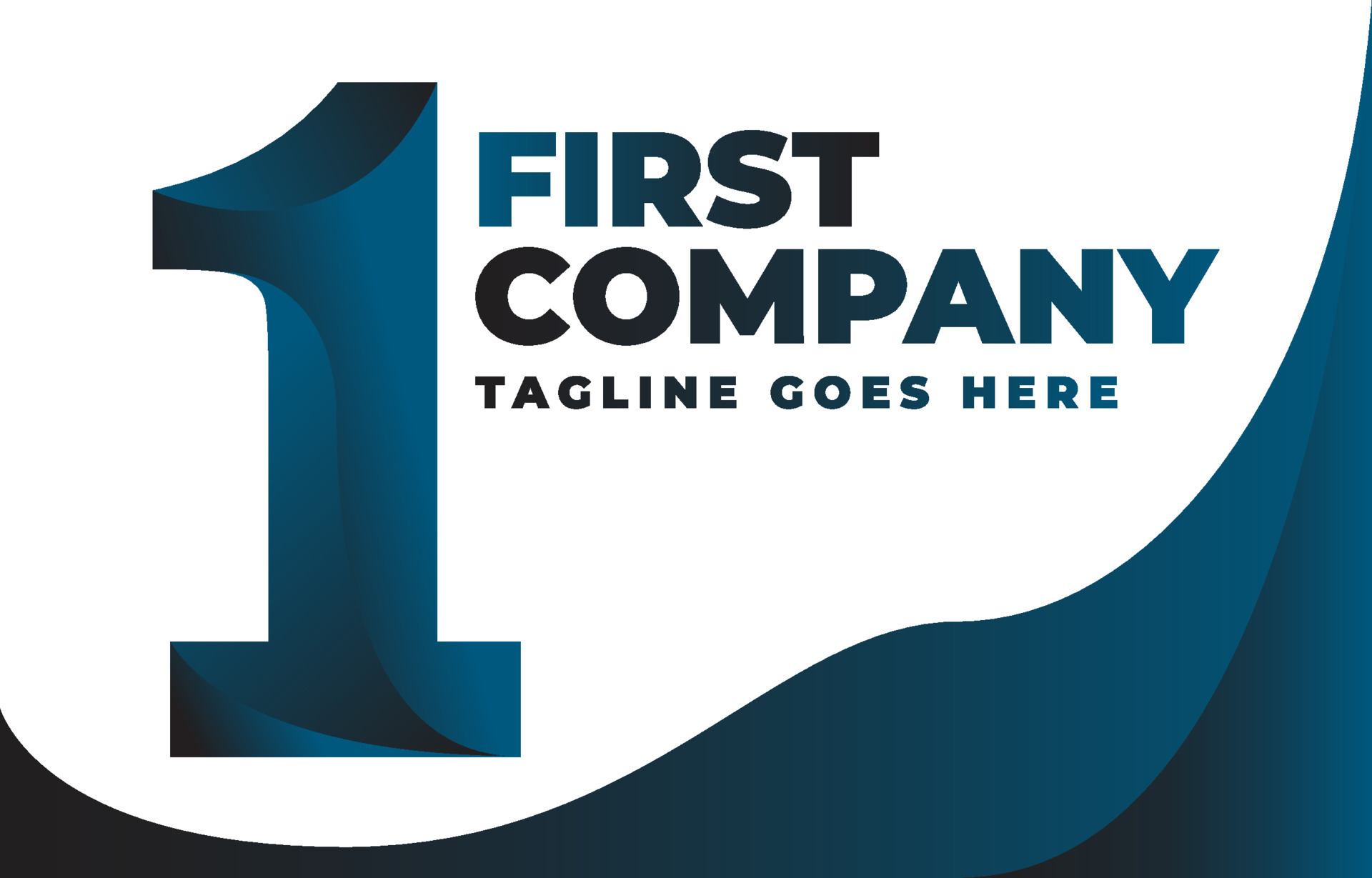 number 1 modern gradient vector logo design element 11549941 Vector Art