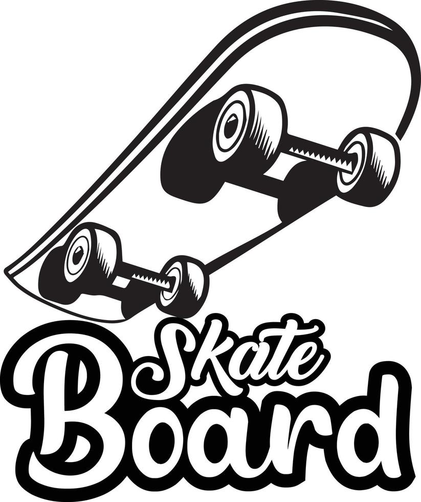 Skate Board Typography Vector Template