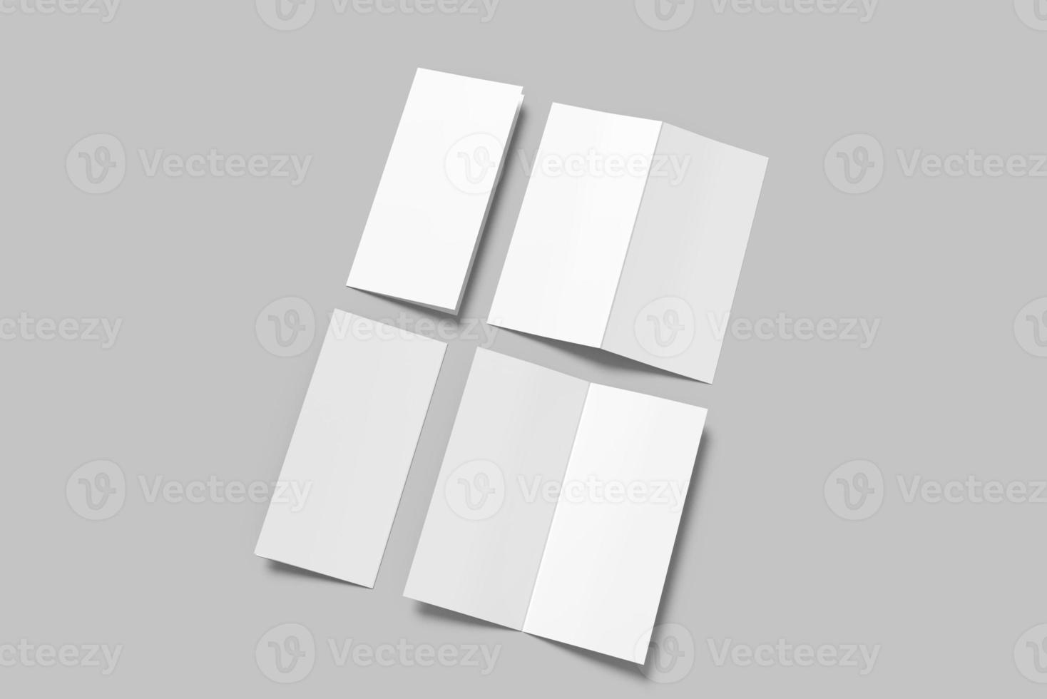 DL Bifold Brochure Blank Mockup photo