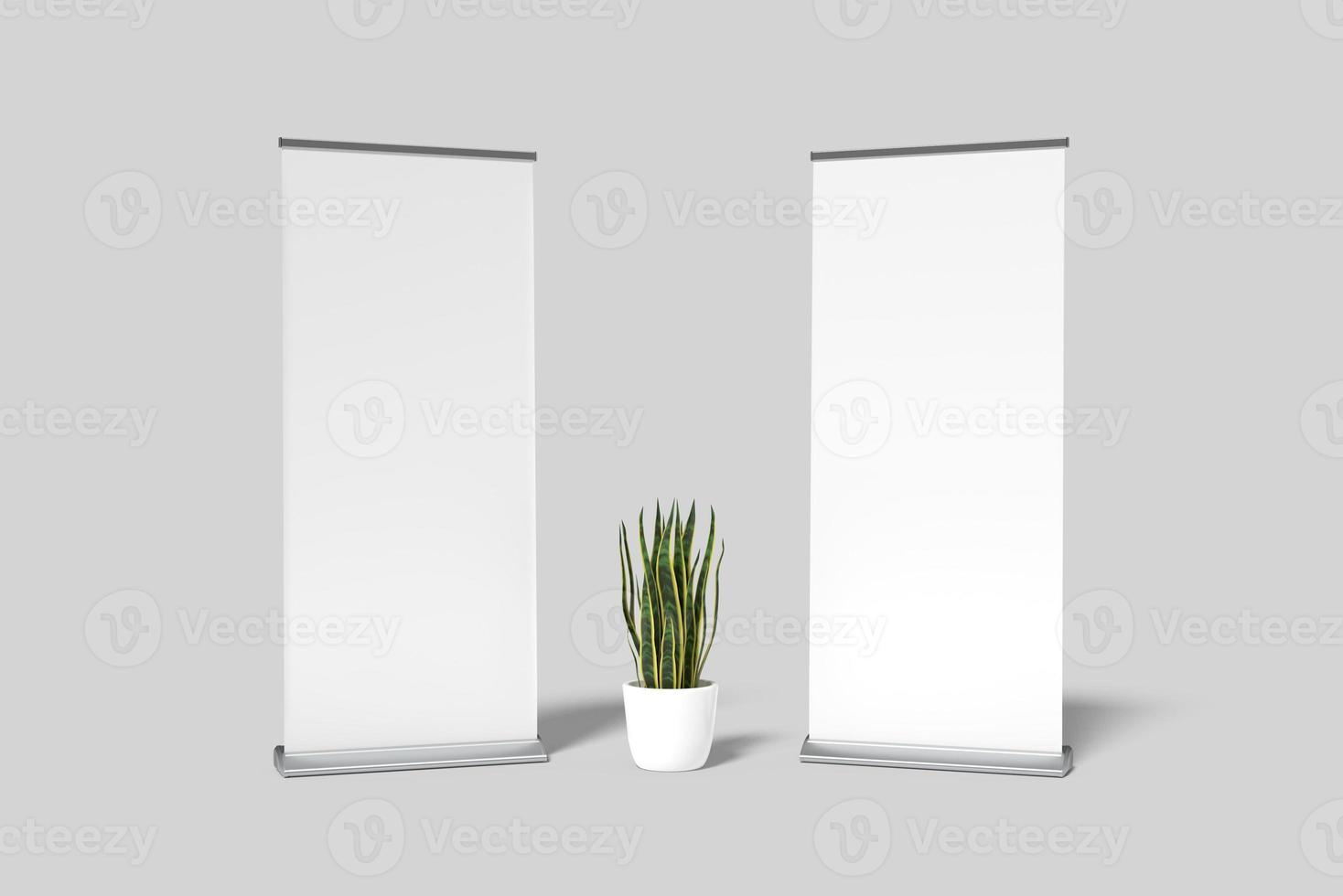 Rollup Banner Blank Mockup photo