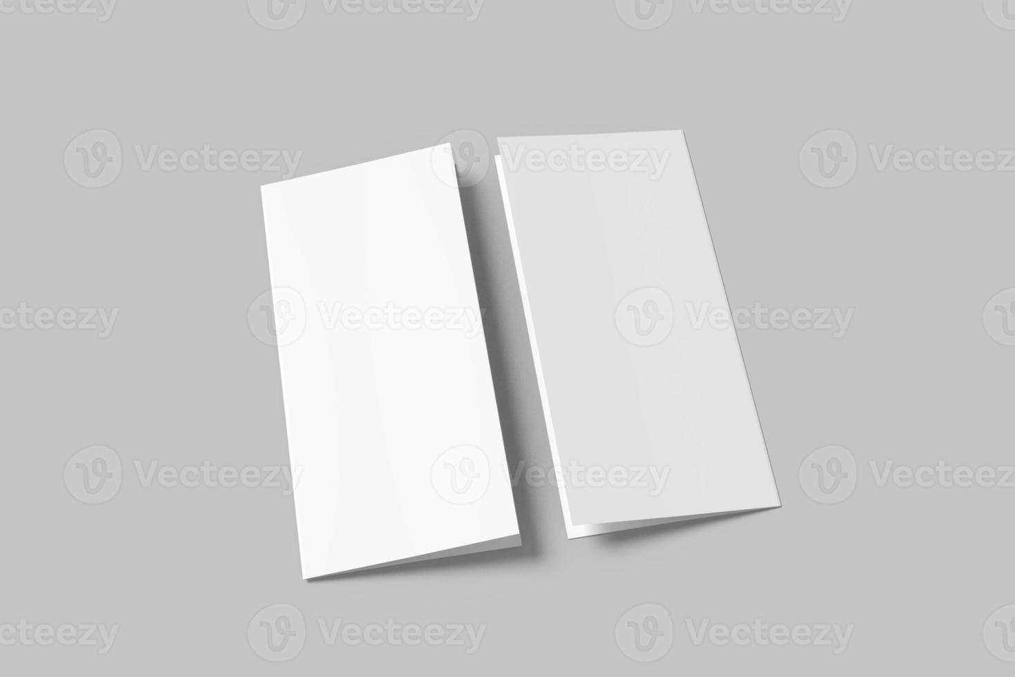 DL Bifold Brochure Blank Mockup photo