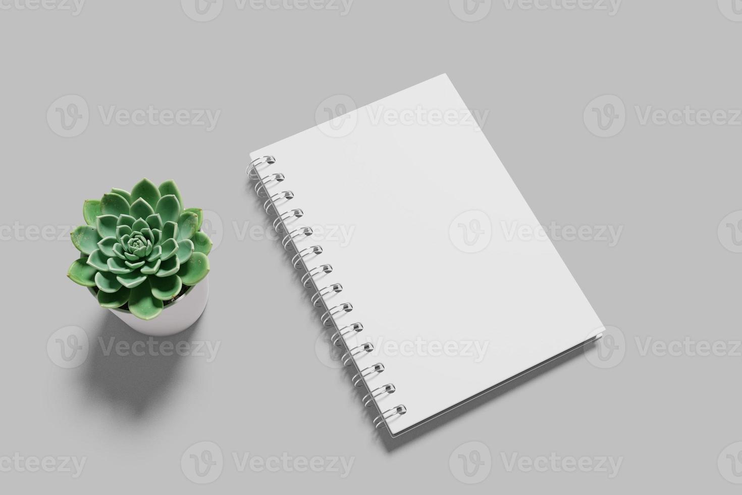 A5 Spiral Notebook Blank Mockup photo