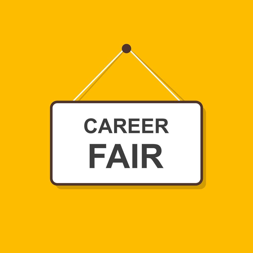 career fair hanging sign vector human resource management concept for flyers, banners, presentations and posters