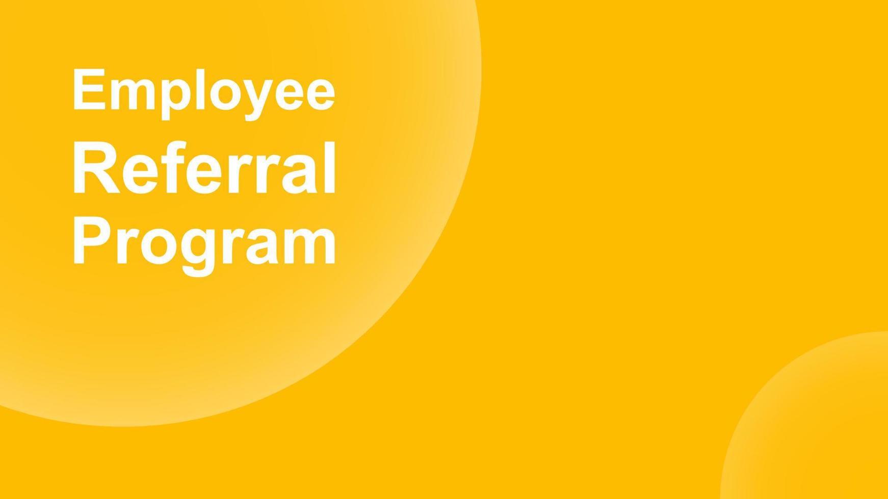 Employee referral program banner vector with copy space human resource management concept for flyers, banners, presentations and posters. illustration