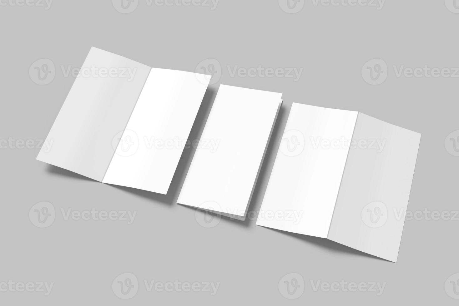 DL Bifold Brochure Blank Mockup photo