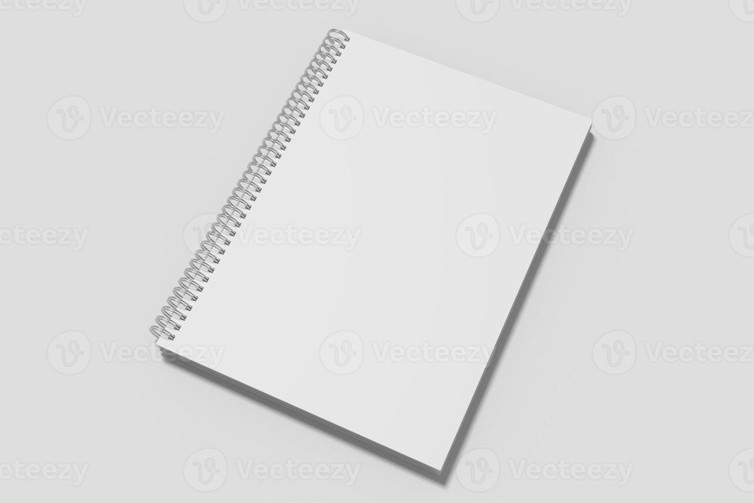 A5 Spiral Notebook Blank Mockup photo