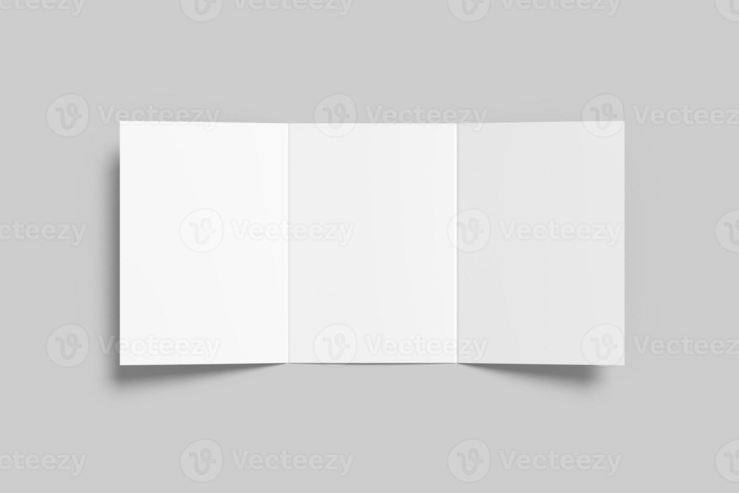 A5 Trifold Brochure Blank Mockup photo