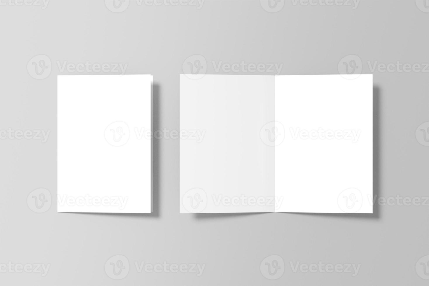 A5 Bifold Brochure Blank Mockup photo