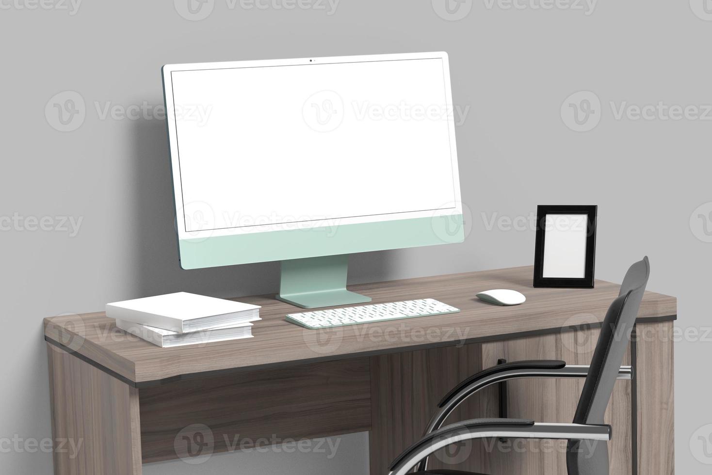 Desktop Screen Blank Mockup photo