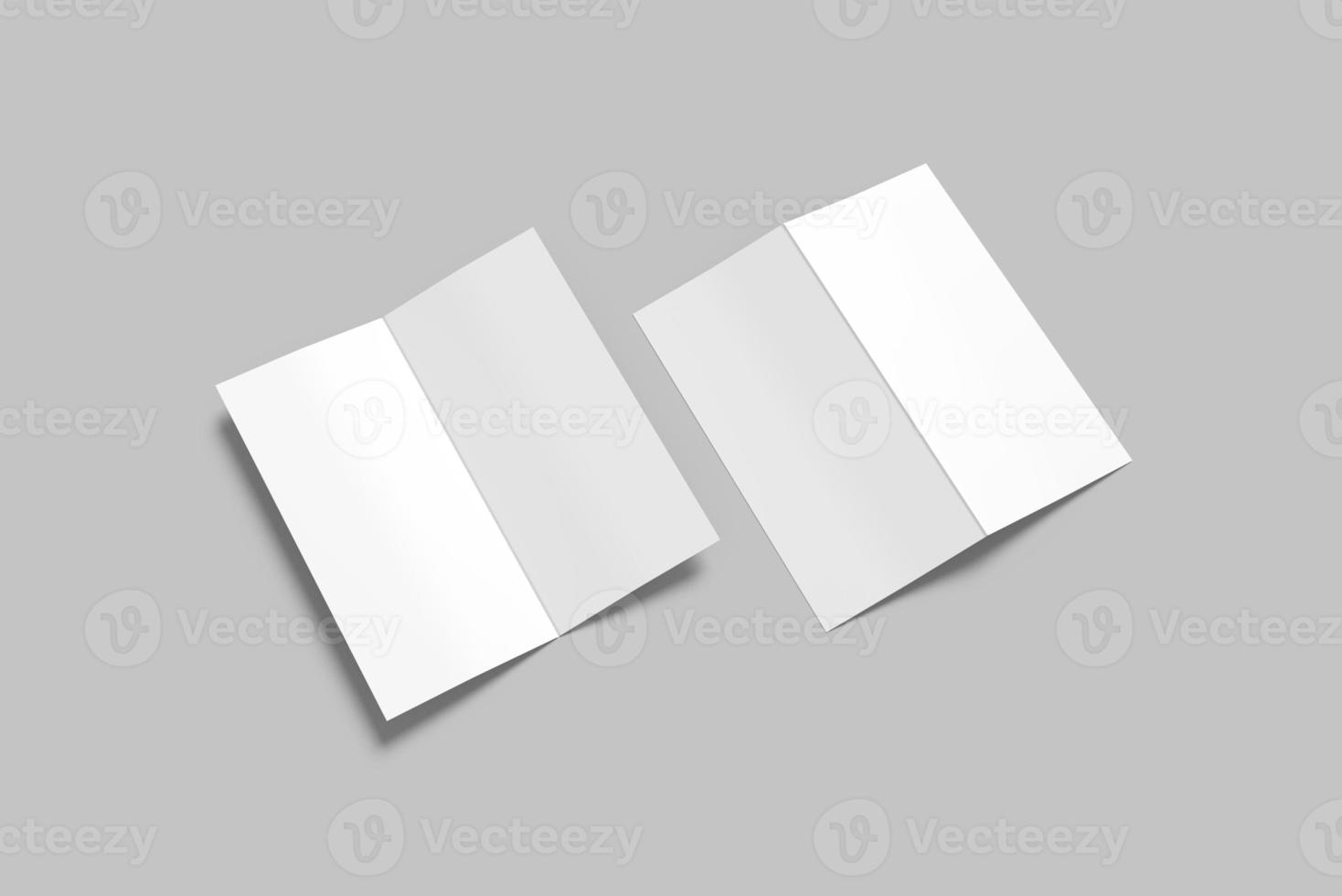 DL Bifold Brochure Blank Mockup photo