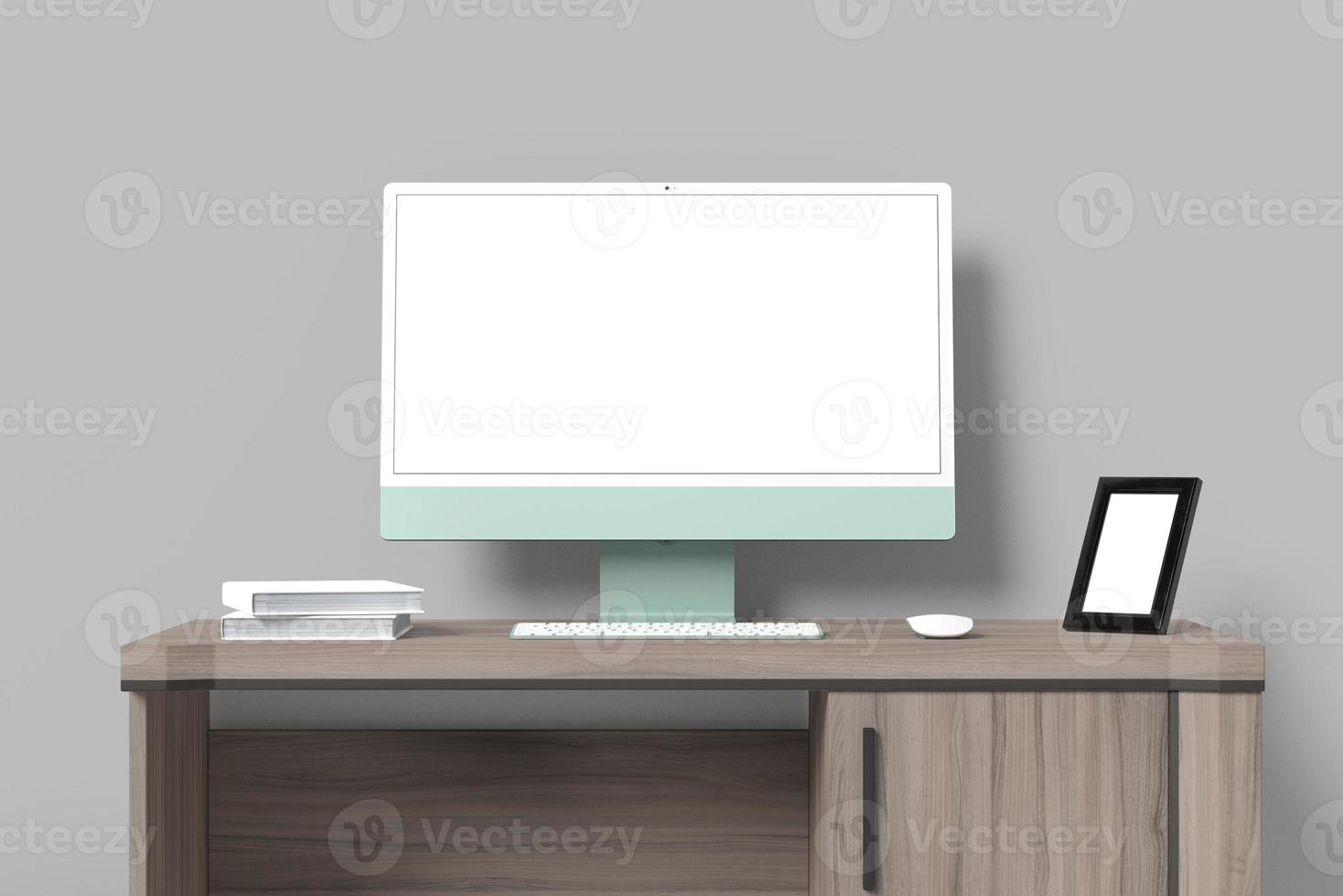 Desktop Screen Blank Mockup photo