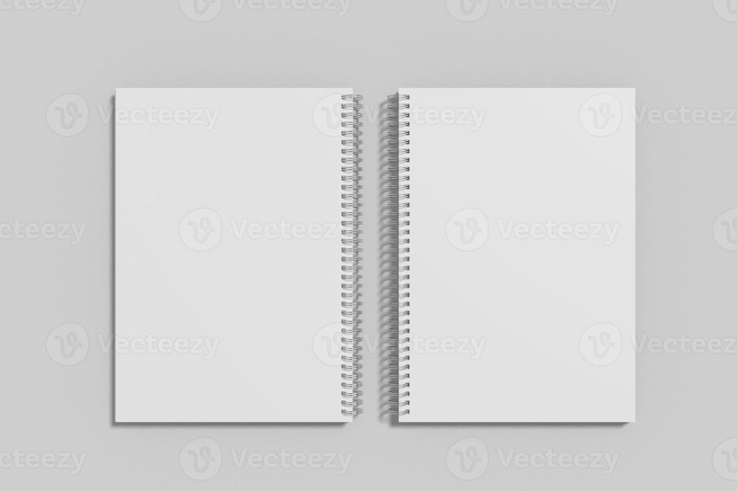 maqueta en blanco de cuaderno espiral a5 foto