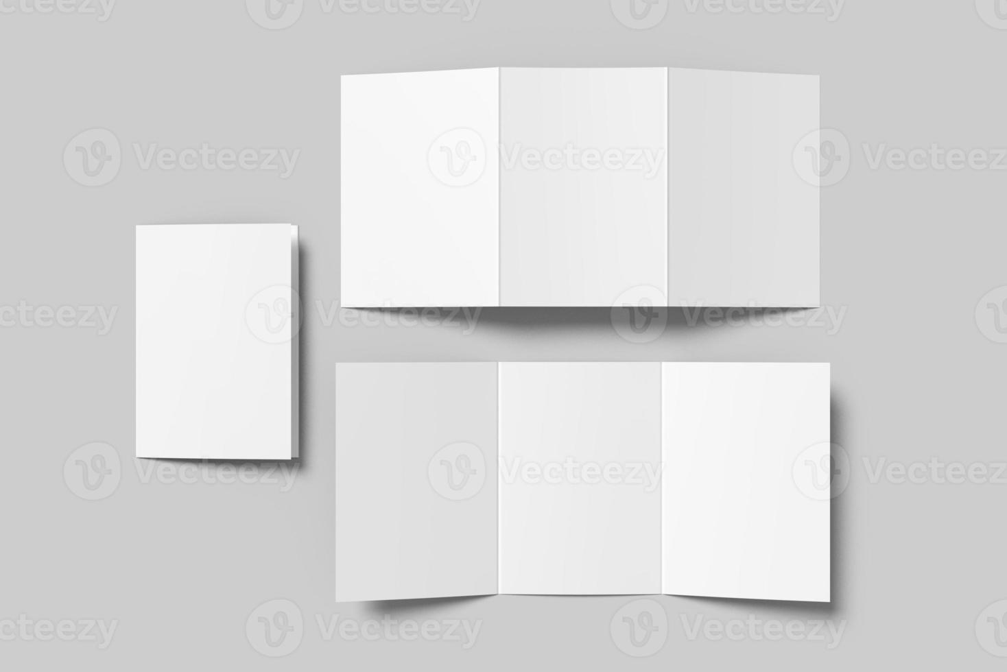 A5 Trifold Brochure Blank Mockup photo