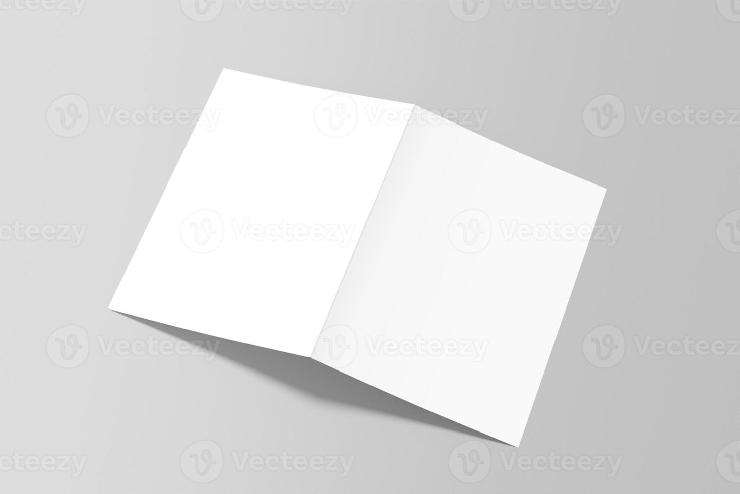 A5 Bifold Brochure Blank Mockup photo