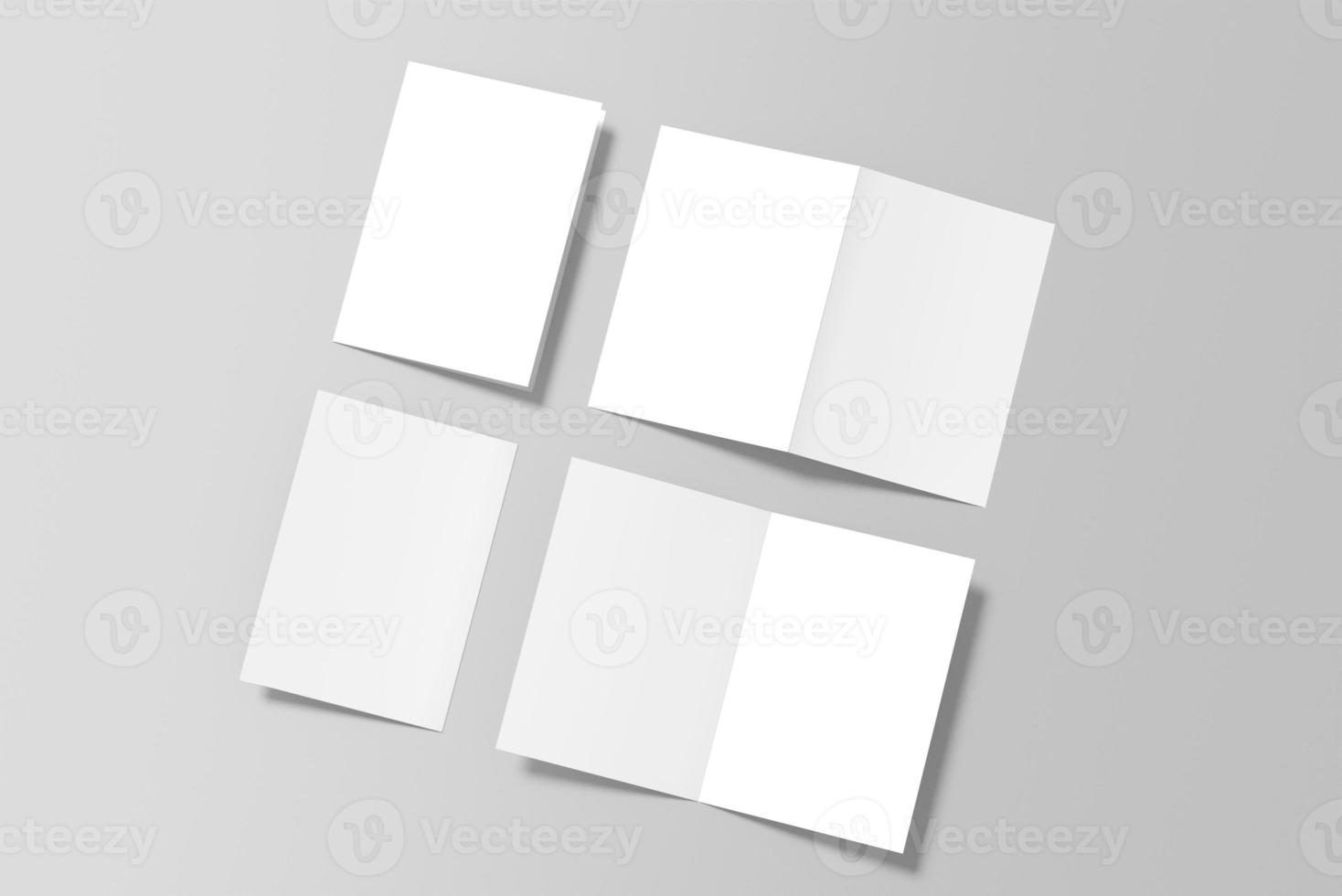 A5 Bifold Brochure Blank Mockup photo