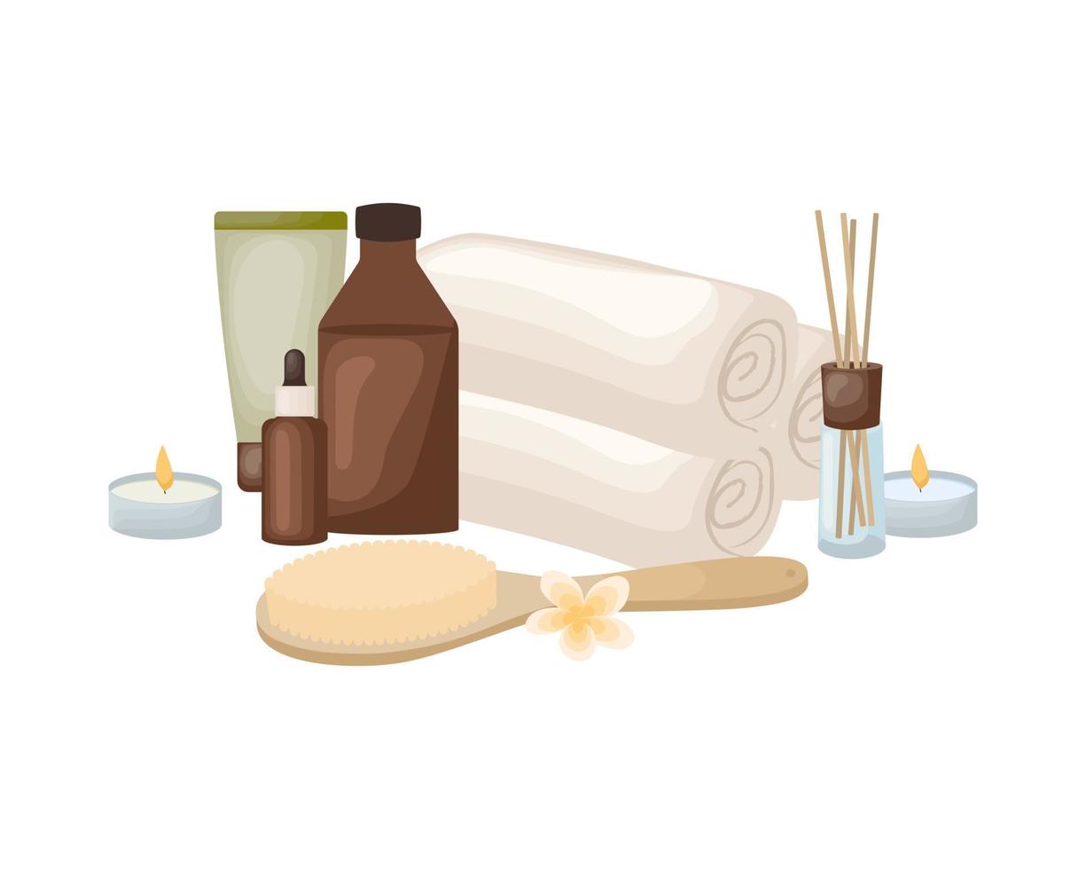 SPA service concept. Background for web, landing pages, etc. Cute flat style. vector