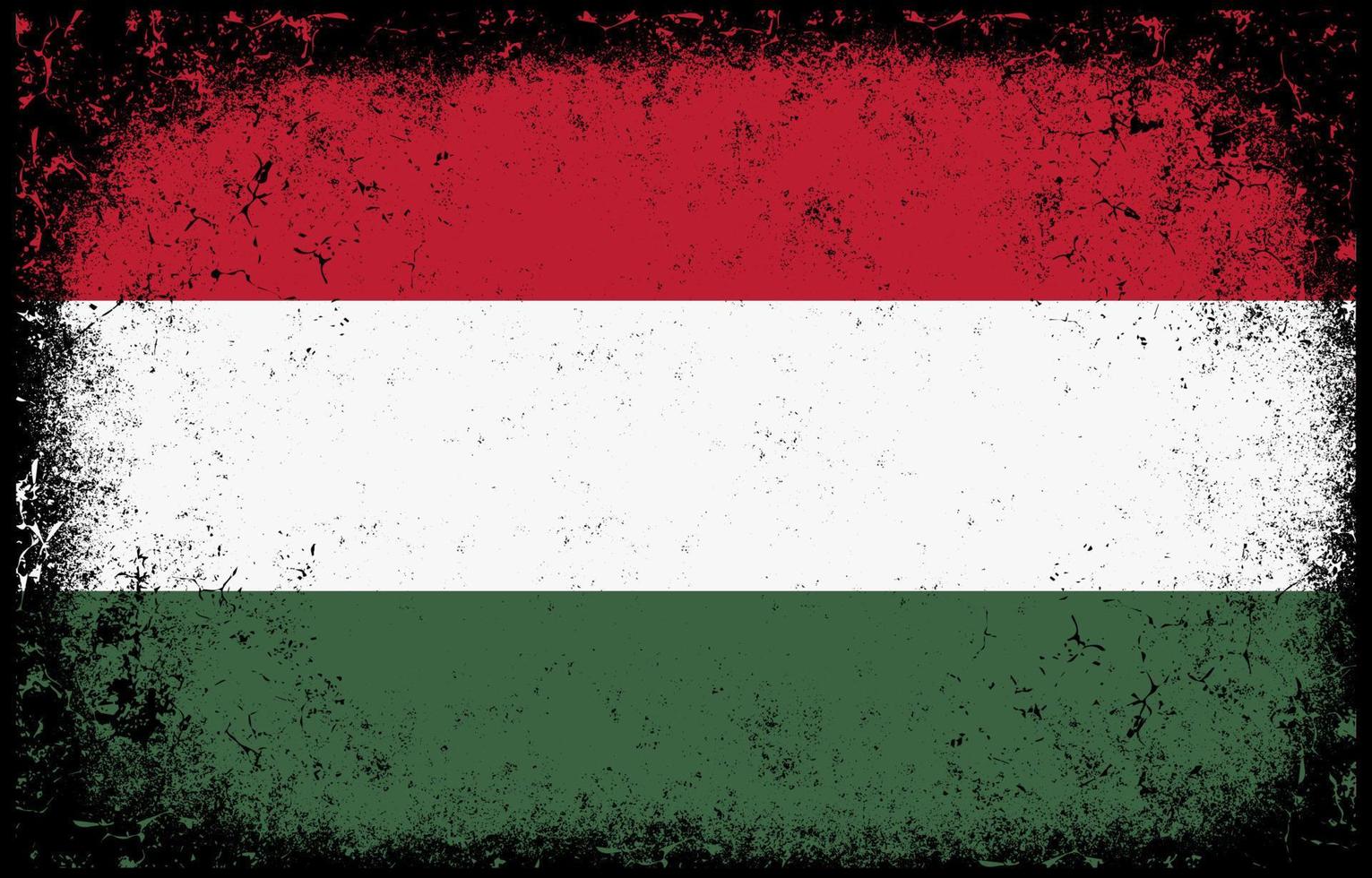 old dirty grunge vintage hungary national flag illustration vector