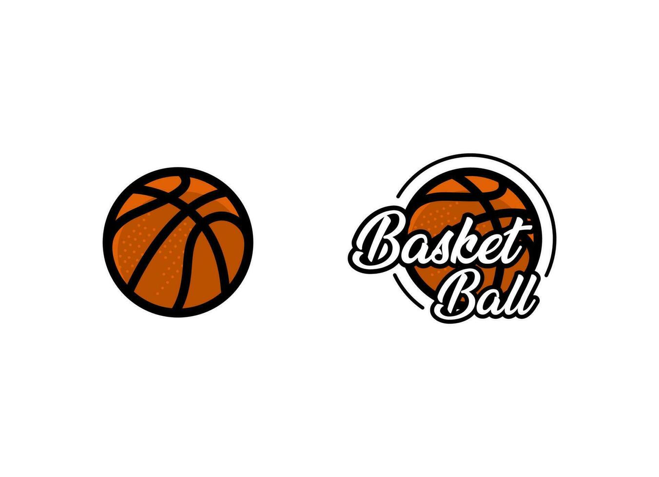 logotipo del campeonato de baloncesto. vector de logotipo de pelota de baloncesto