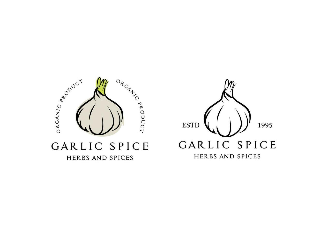 Garlic Vector logo design template
