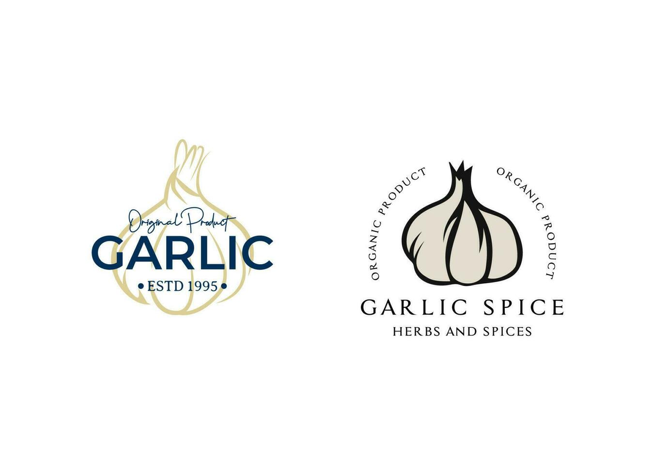 Garlic Vector logo design template