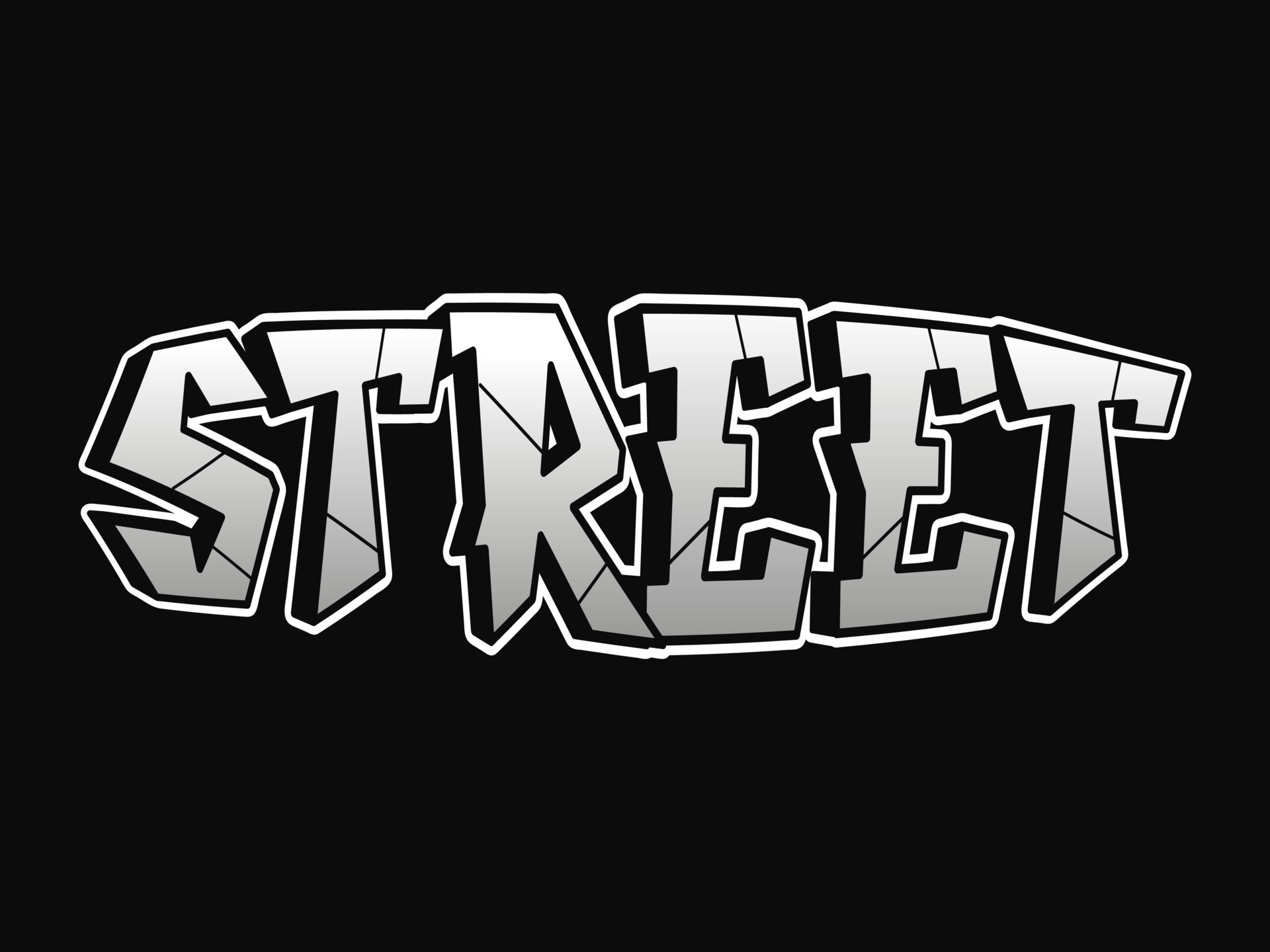 Street Word Graffiti Style Letters Vector Hand Drawn Doodle Cartoon Street Word Graffiti Style Letters Vector Hand Drawn Doodle Cartoon