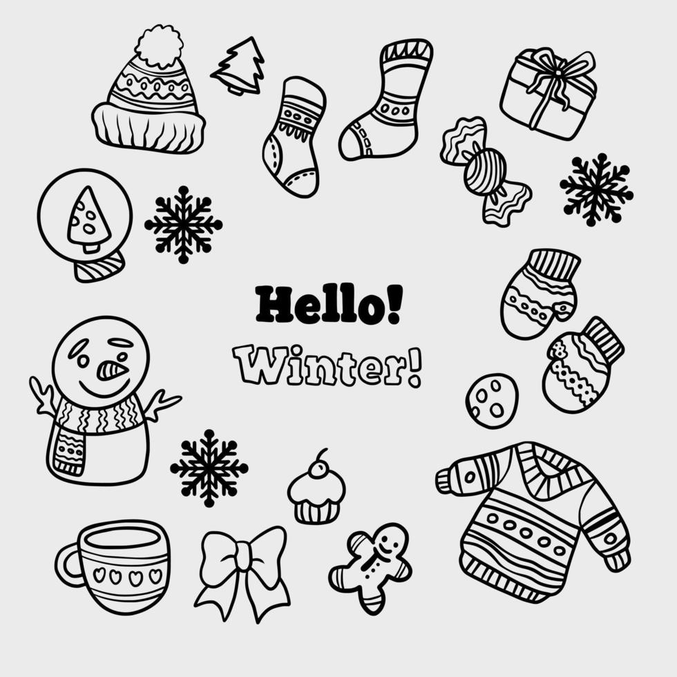 Winter doodle element Vector image