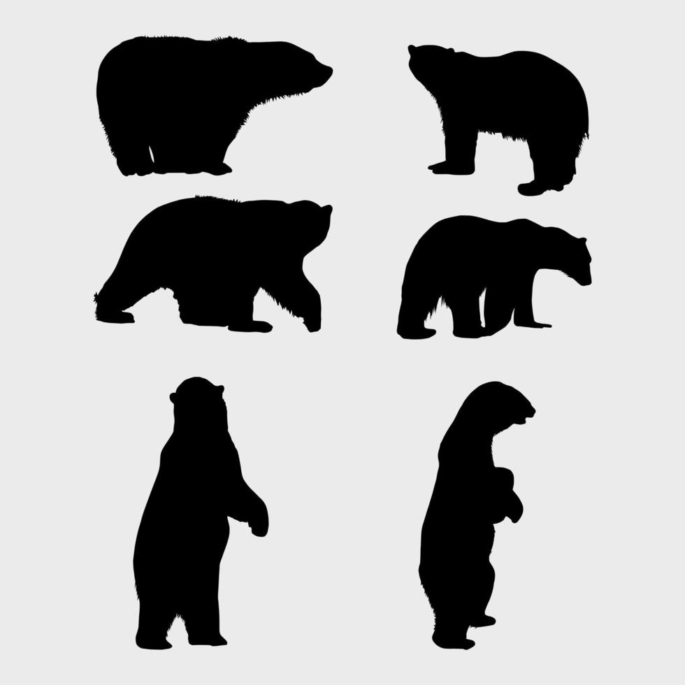 Bear silhouette vector image