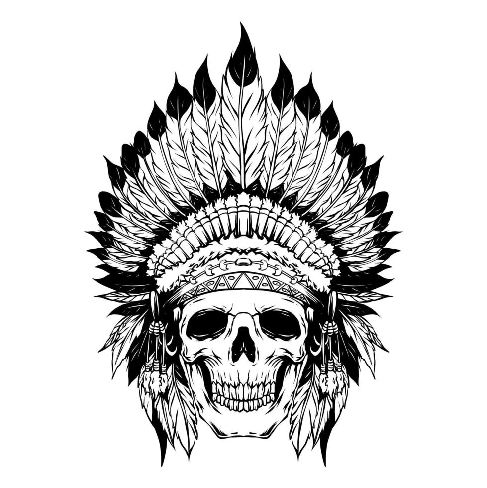 American Indian skull Vector image
