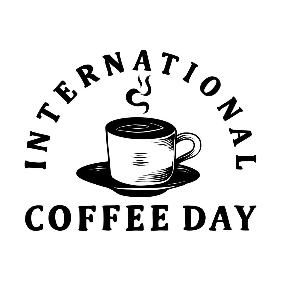 vector del logotipo del día internacional del café