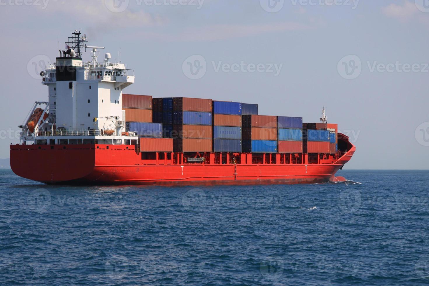 Container Ship in sea photo