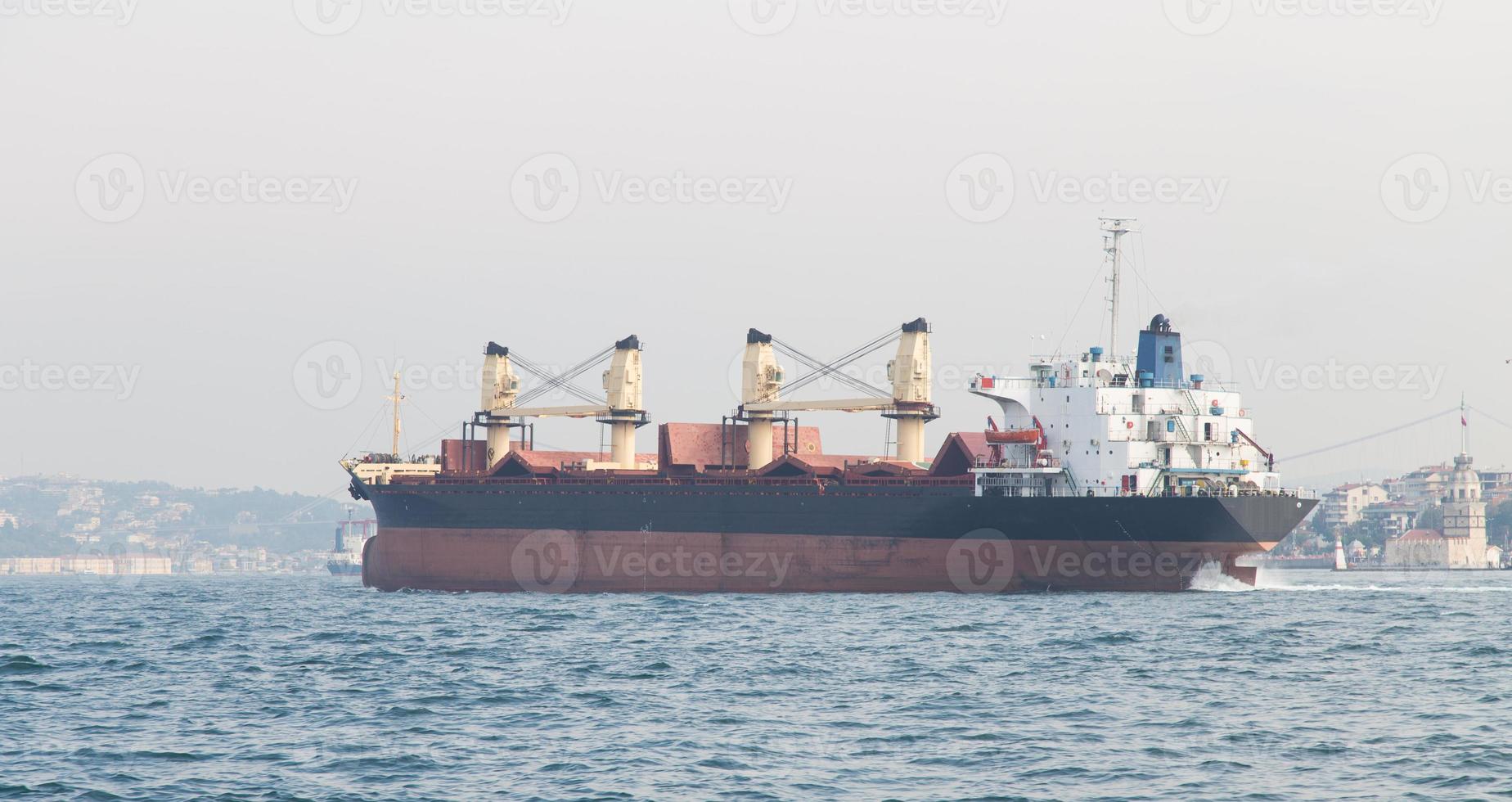 Cargo Ship in sea photo