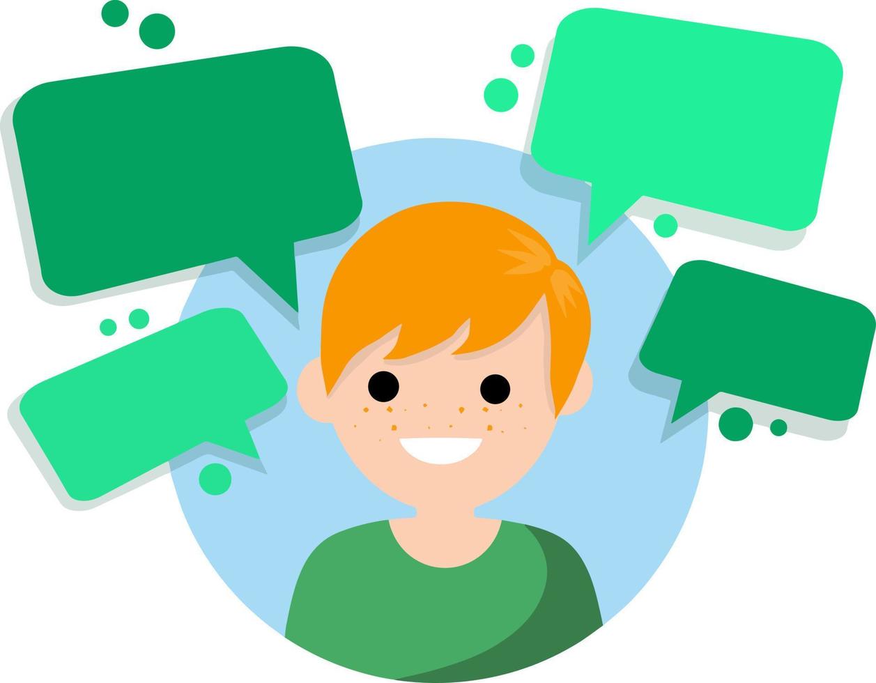 Flat cartoon Cloud text bubble dialog. Conversation and Talk. vector