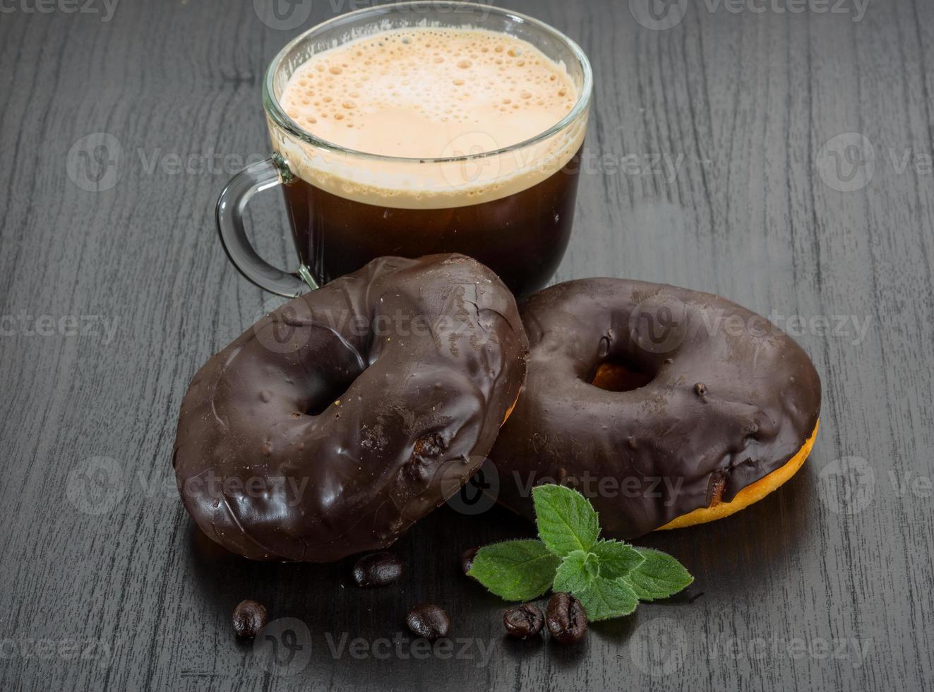 Coffee with donuts photo